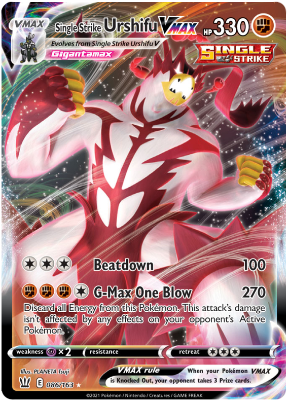 Single Strike Urshifu VMAX (086/163) (Jumbo Card) [Sword & Shield: Battle Styles] | Eastridge Sports Cards & Games