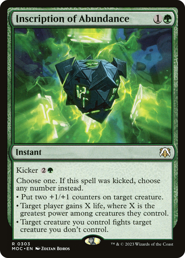 Inscription of Abundance [March of the Machine Commander] | Eastridge Sports Cards & Games