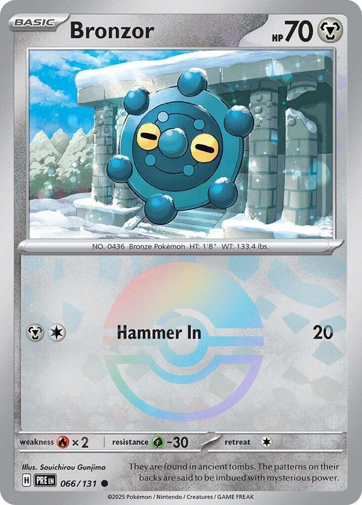 Bronzor (066/131) (Poke Ball Pattern) [Scarlet & Violet: Prismatic Evolutions] | Eastridge Sports Cards & Games