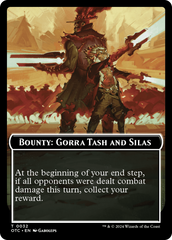 Bounty: Gorra Tash and Silas // Bounty Rules Double-Sided Token [Outlaws of Thunder Junction Commander Tokens] | Eastridge Sports Cards & Games