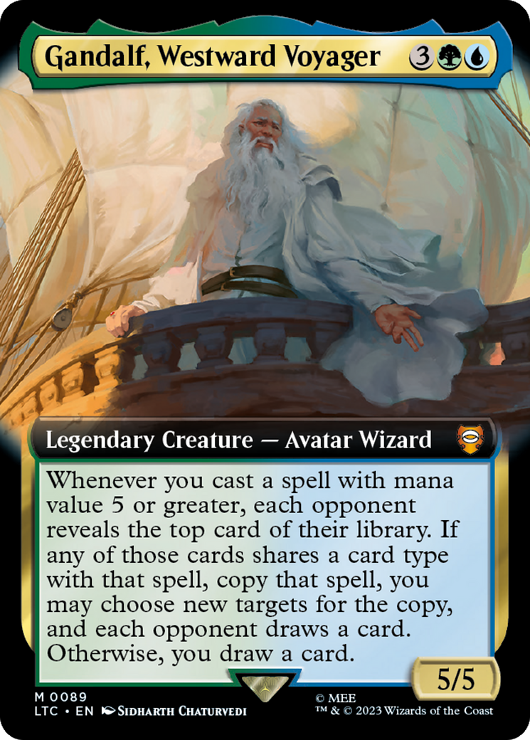 Gandalf, Westward Voyager (Extended Art) [The Lord of the Rings: Tales of Middle-Earth Commander] | Eastridge Sports Cards & Games