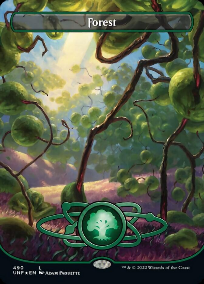 Forest (490) (Planetary Space-ic Land) (Galaxy Foil) [Unfinity] | Eastridge Sports Cards & Games