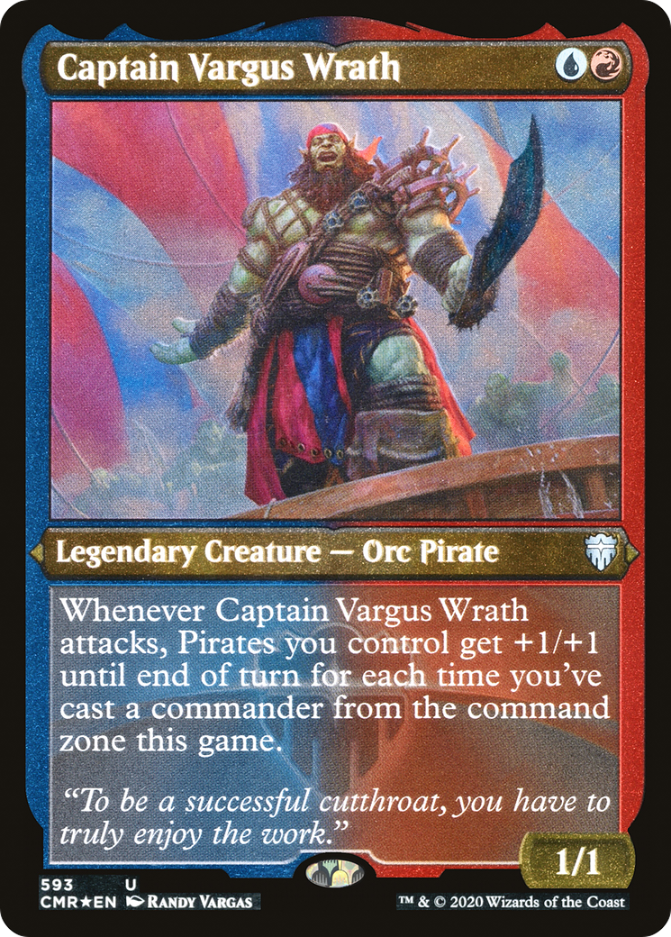 Captain Vargus Wrath (Foil Etched) [Commander Legends]