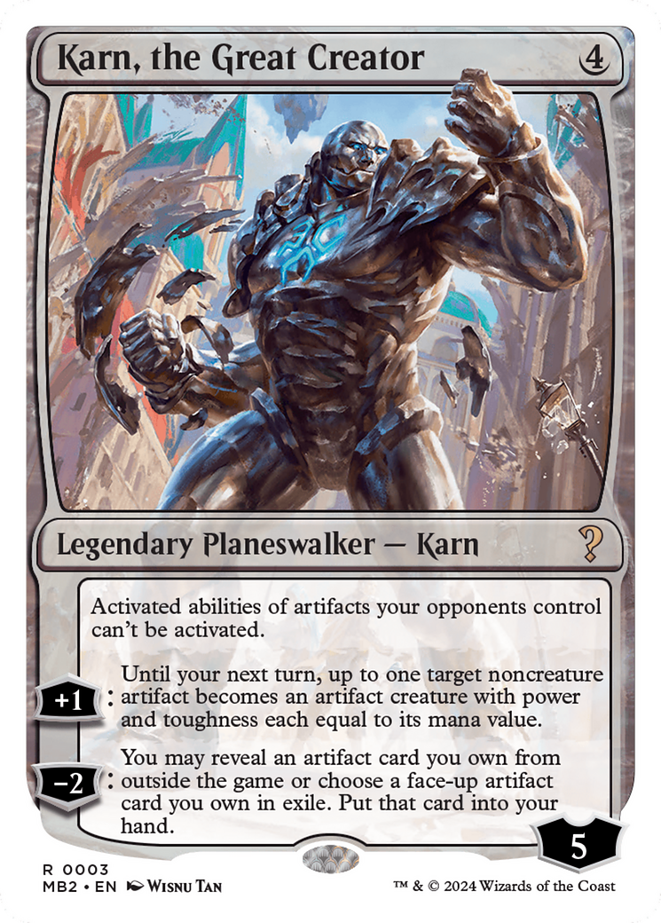 Karn, the Great Creator (White Border) [Mystery Booster 2] | Eastridge Sports Cards & Games