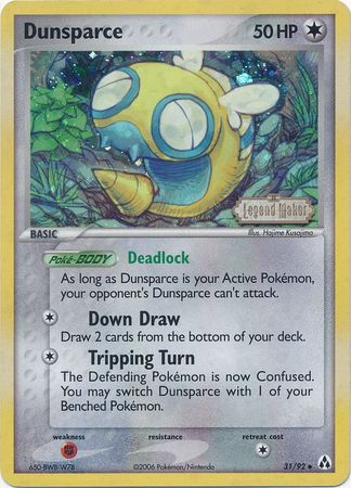 Dunsparce (31/92) (Stamped) [EX: Legend Maker] | Eastridge Sports Cards & Games
