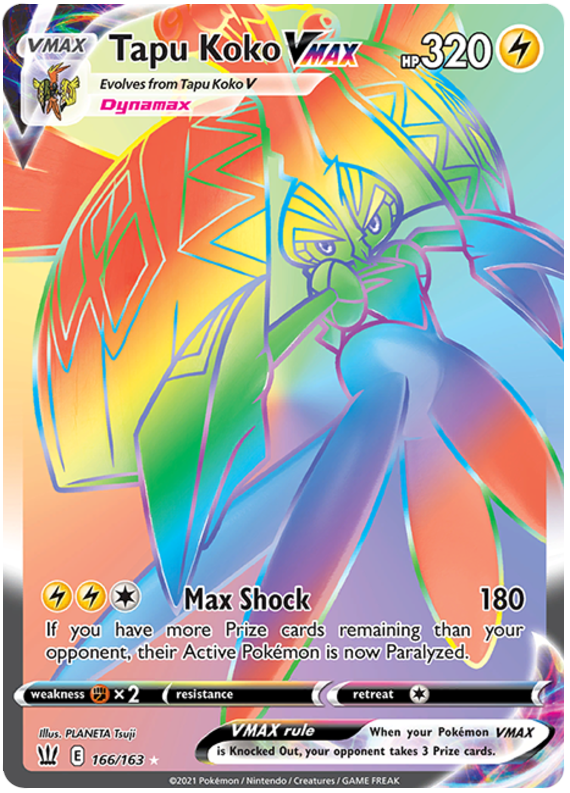 Tapu Koko VMAX (166/163) [Sword & Shield: Battle Styles] | Eastridge Sports Cards & Games