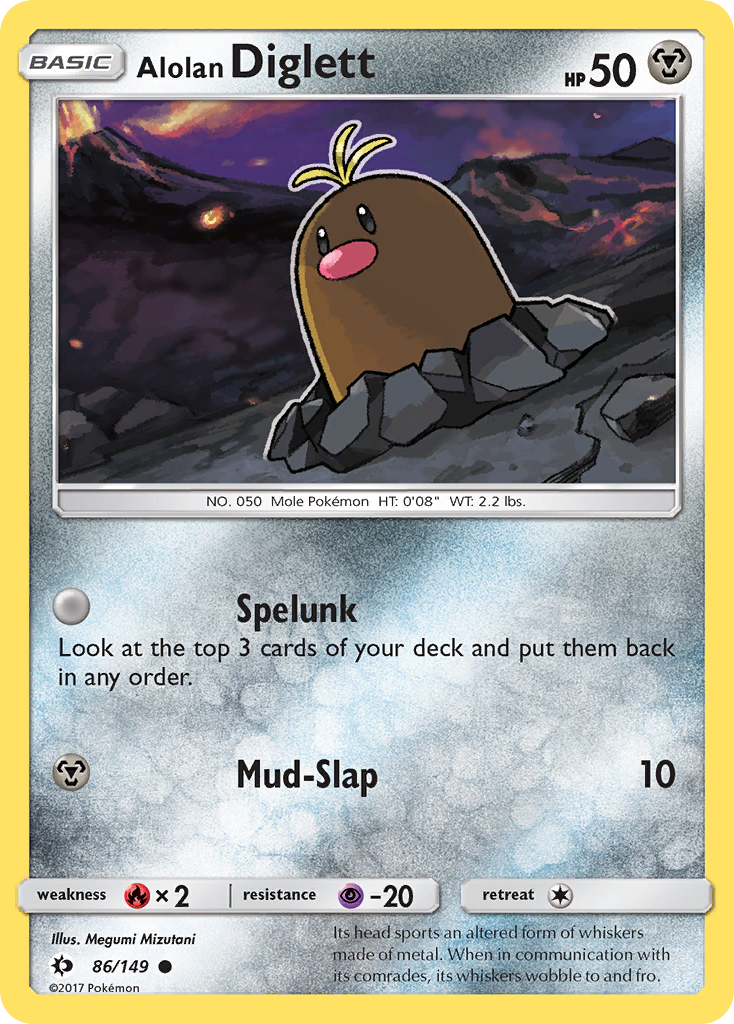 Alolan Diglett (86/149) [Sun & Moon: Base Set] | Eastridge Sports Cards & Games