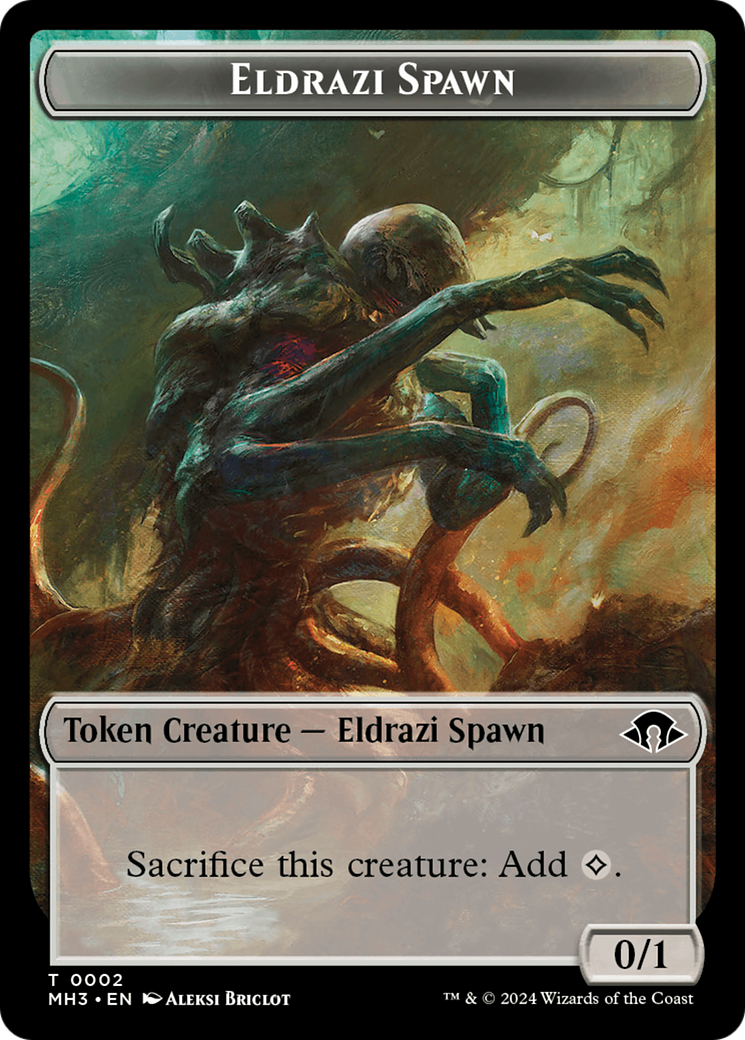 Eldrazi Spawn // Phyrexian Golem Double-Sided Token [Modern Horizons 3 Tokens] | Eastridge Sports Cards & Games