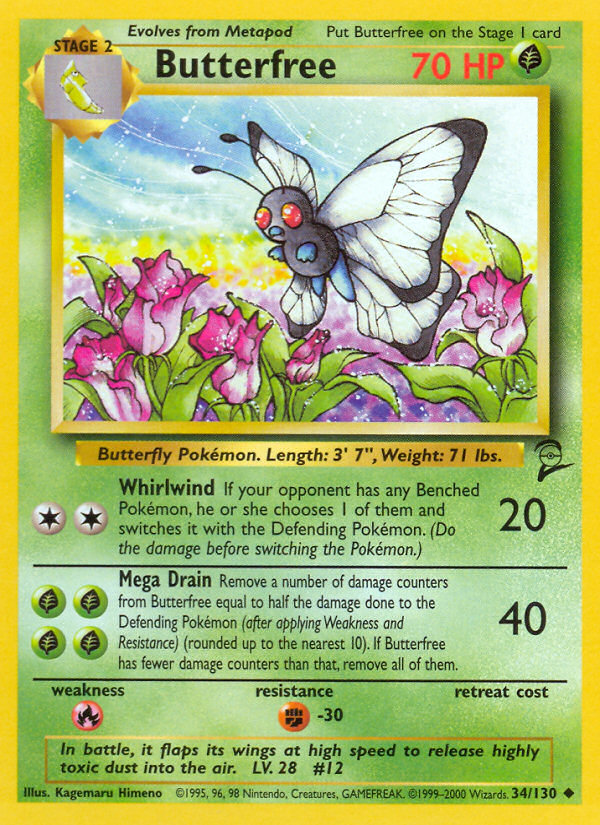 Butterfree (34/130) [Base Set 2] | Eastridge Sports Cards & Games