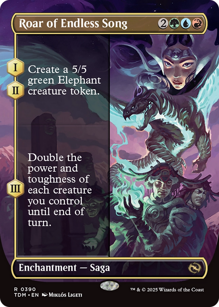 Roar of Endless Song (Borderless) [Tarkir: Dragonstorm] | Eastridge Sports Cards & Games