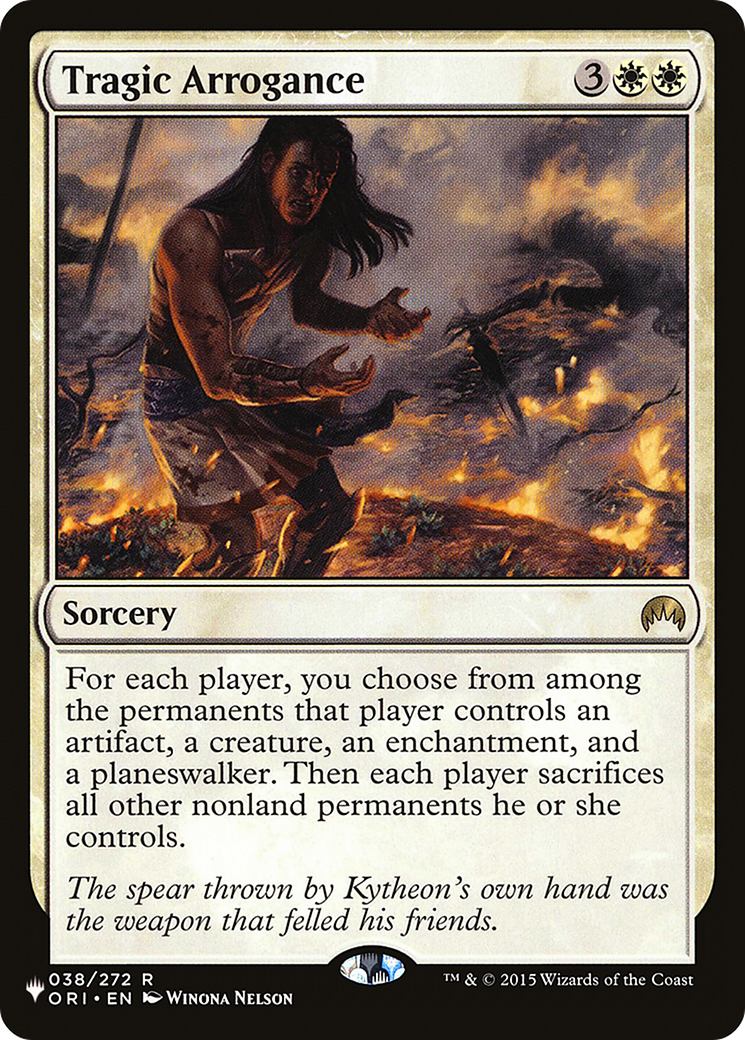 Tragic Arrogance [The List] | Eastridge Sports Cards & Games