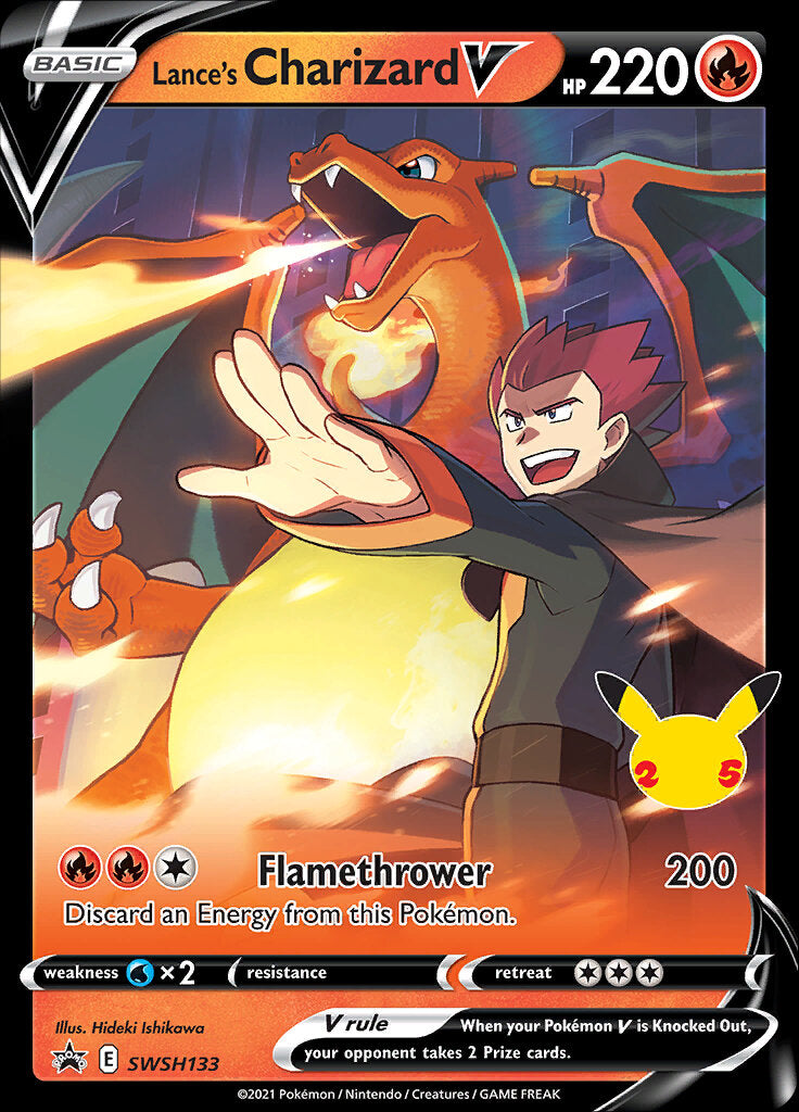 Lance's Charizard V (SWSH133) (Jumbo Card) [Sword & Shield: Black Star Promos] | Eastridge Sports Cards & Games