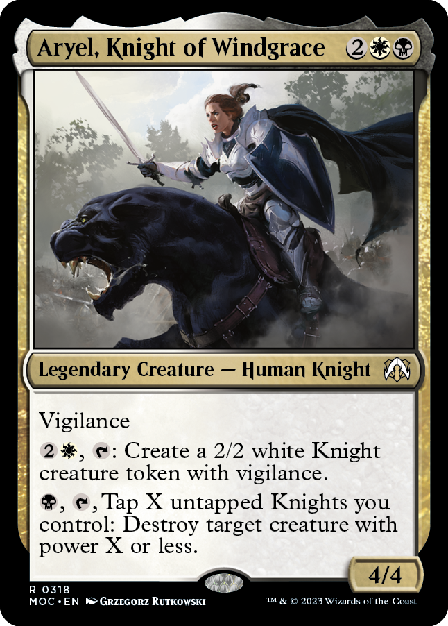 Aryel, Knight of Windgrace [March of the Machine Commander] | Eastridge Sports Cards & Games