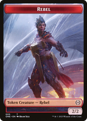 Rebel // The Hollow Sentinel Double-Sided Token [Phyrexia: All Will Be One Tokens] | Eastridge Sports Cards & Games