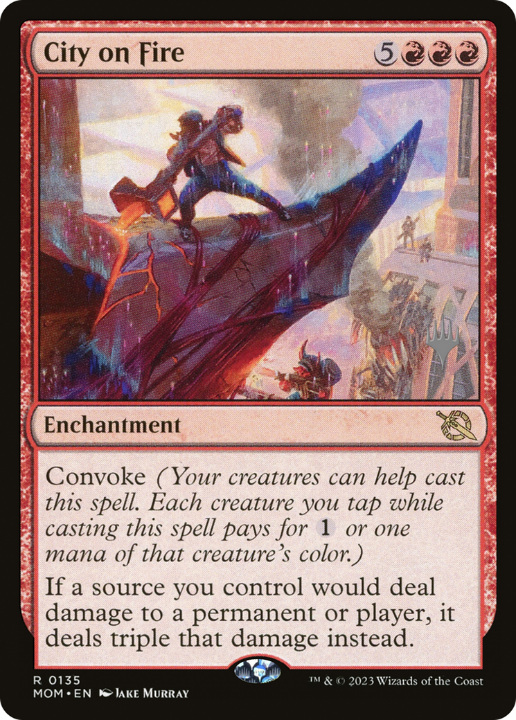 City on Fire (Promo Pack) [March of the Machine Promos] | Eastridge Sports Cards & Games