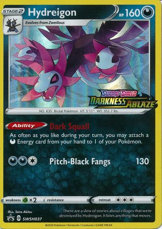 Hydreigon (SWSH037) (Prerelease Promo) [Sword & Shield: Black Star Promos] | Eastridge Sports Cards & Games