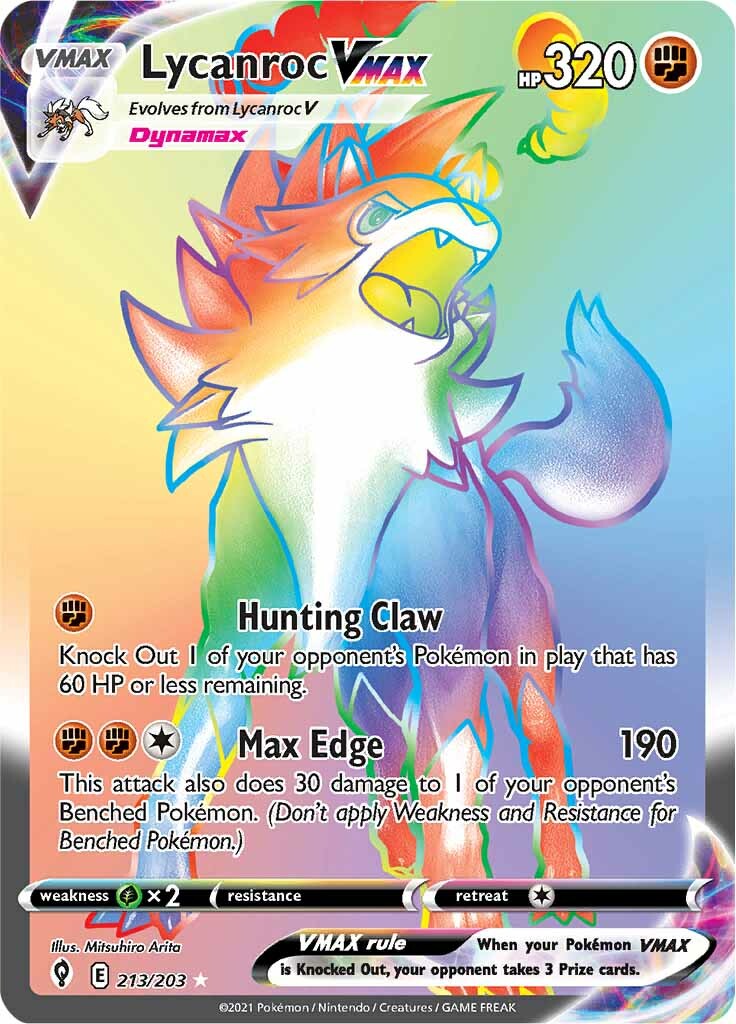 Lycanroc VMAX (213/203) [Sword & Shield: Evolving Skies] | Eastridge Sports Cards & Games