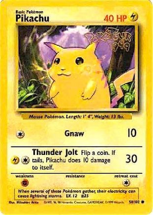 Pikachu (58/102) (PokeTour 1999 Promo) [Miscellaneous Cards] | Eastridge Sports Cards & Games