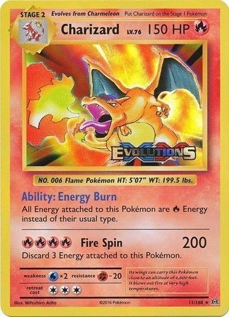 Charizard (11/108) (XY Evolutions Prerelease) [XY: Black Star Promos] | Eastridge Sports Cards & Games