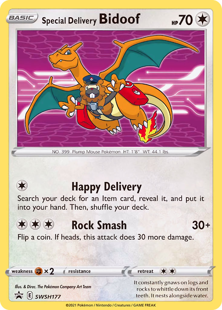 Special Delivery Bidoof (SWSH177) [Sword & Shield: Black Star Promos] | Eastridge Sports Cards & Games