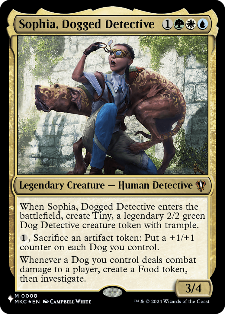 Sophia, Dogged Detective (MKC) [The List] | Eastridge Sports Cards & Games