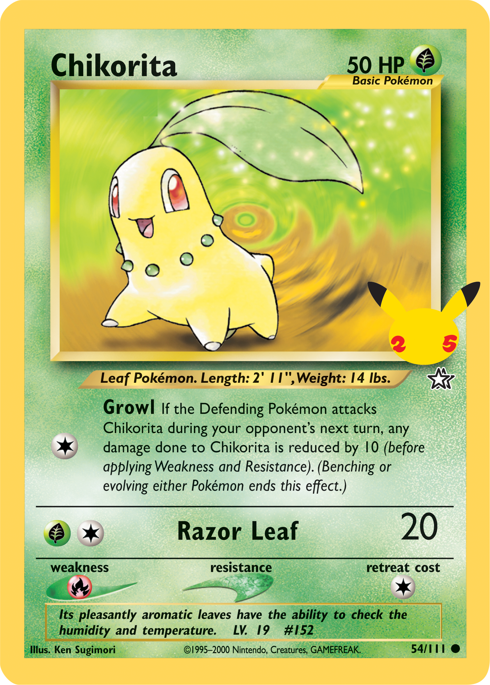 Chikorita (54/111) (Jumbo Card) [First Partner Pack] | Eastridge Sports Cards & Games