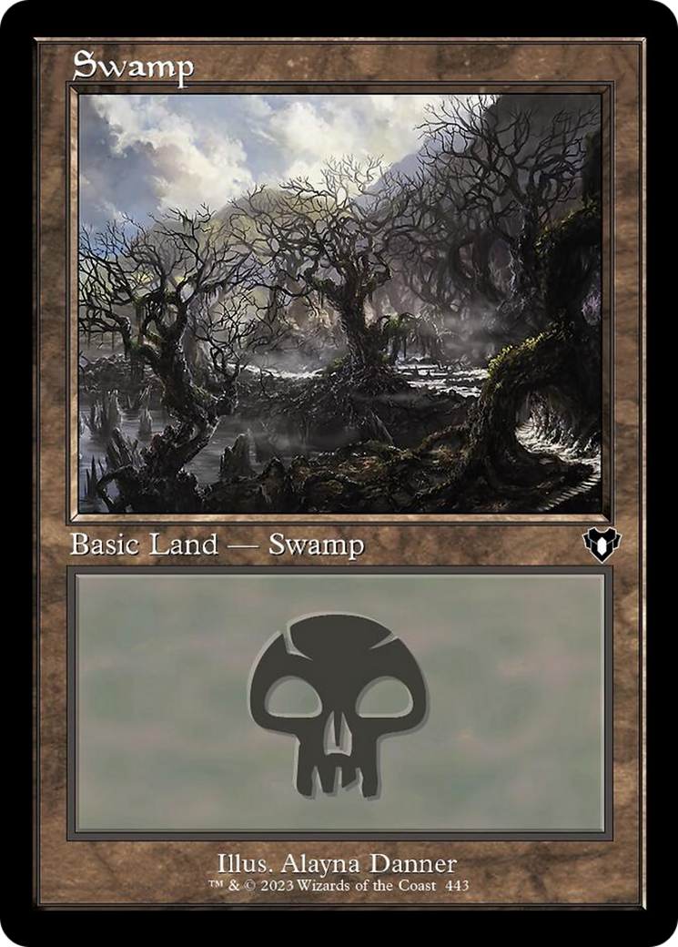 Swamp (443) (Retro) [Commander Masters] | Eastridge Sports Cards & Games