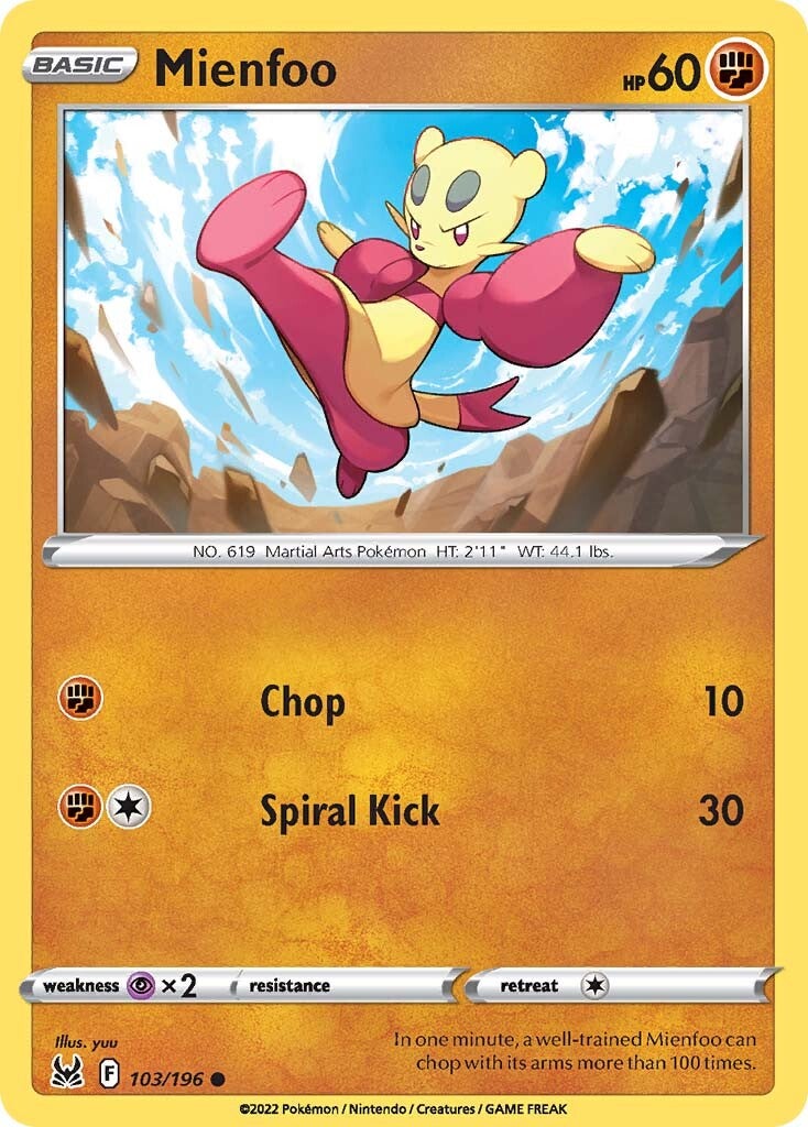 Mienfoo (103/196) [Sword & Shield: Lost Origin] | Eastridge Sports Cards & Games