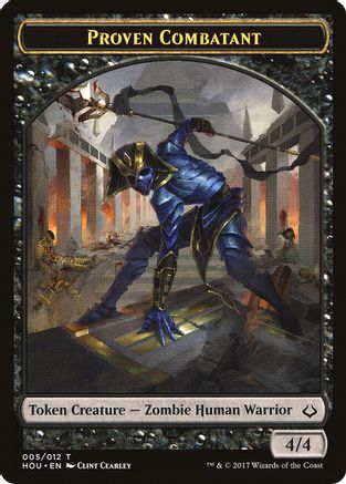 Proven Combatant // Cat Double-Sided Token (HOU-5 // 16) - Hour of Devastation
