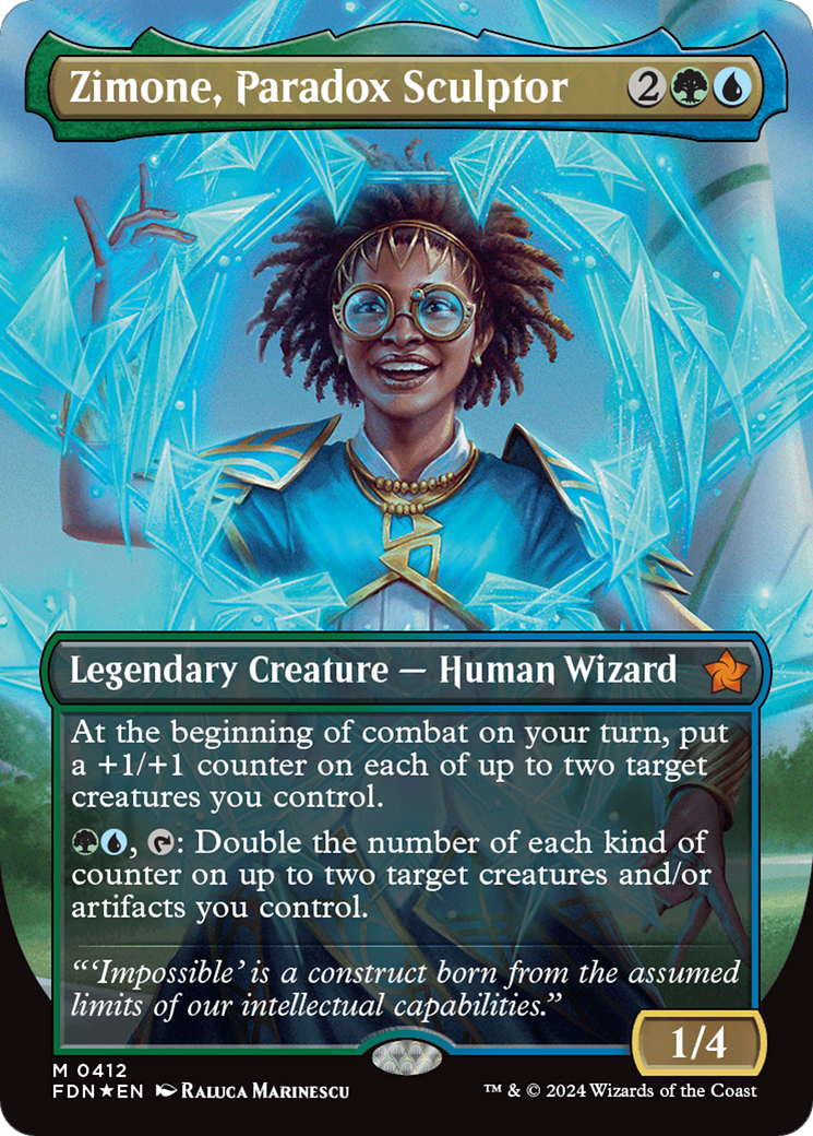 Zimone, Paradox Sculptor (Borderless) (Mana Foil) [Foundations] | Eastridge Sports Cards & Games