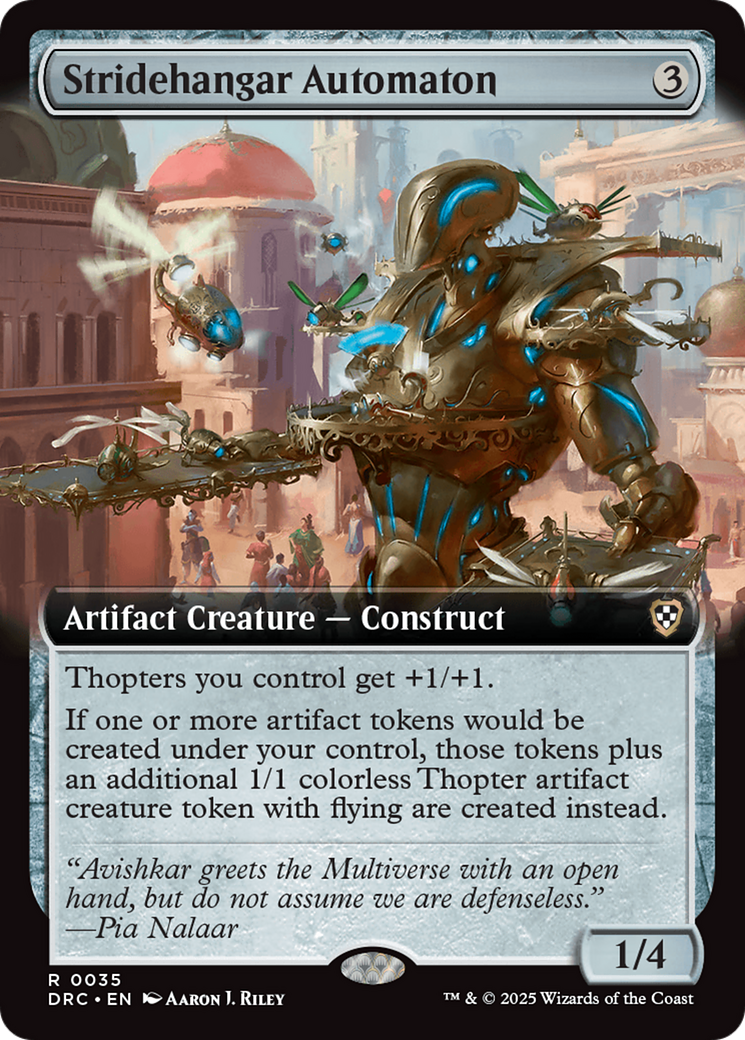 Stridehangar Automaton (Extended Art) [Aetherdrift Commander] | Eastridge Sports Cards & Games