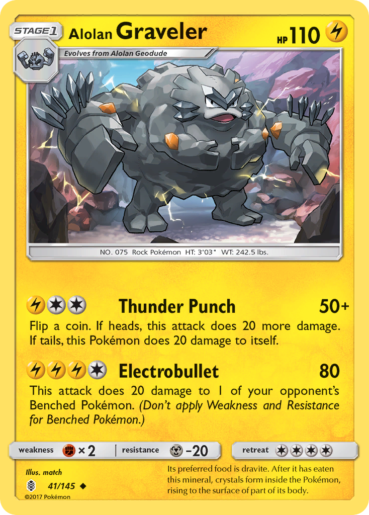 Alolan Graveler (41/145) [Sun & Moon: Guardians Rising] | Eastridge Sports Cards & Games