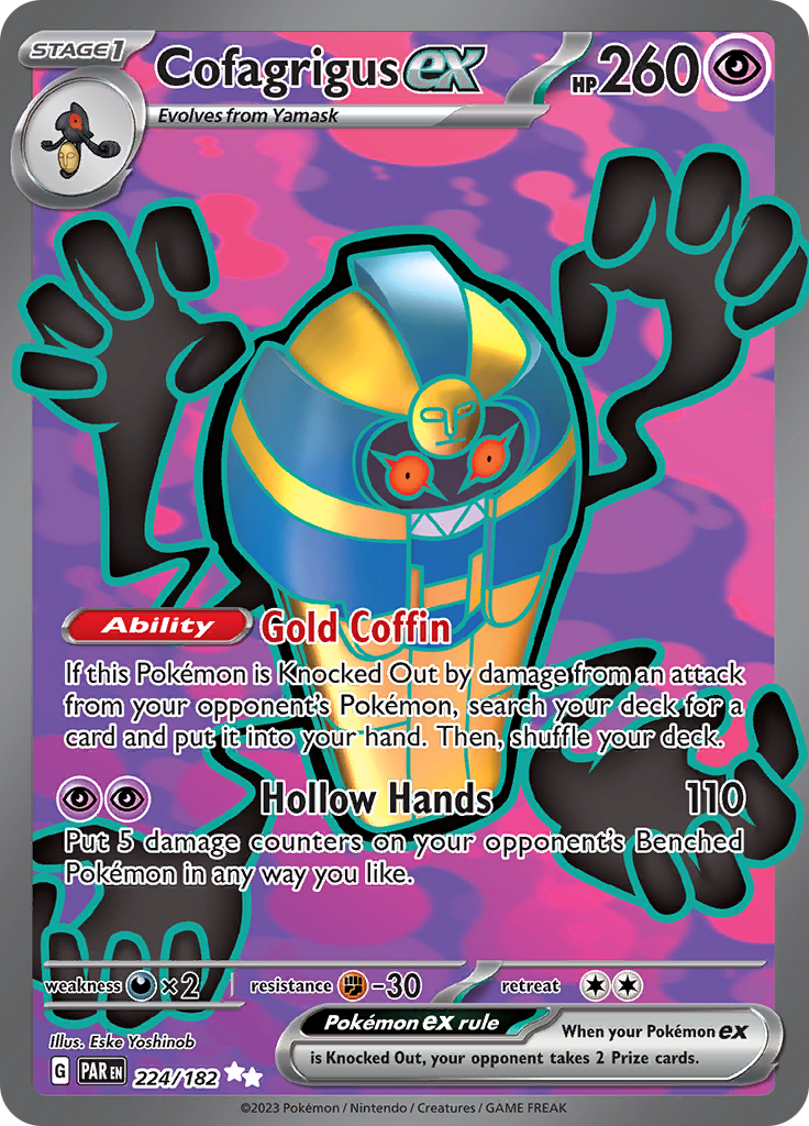 Cofagrigus ex (224/182) [Scarlet & Violet: Paradox Rift] | Eastridge Sports Cards & Games