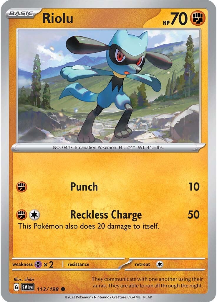 Riolu (113/198) [Scarlet & Violet: Base Set] | Eastridge Sports Cards & Games