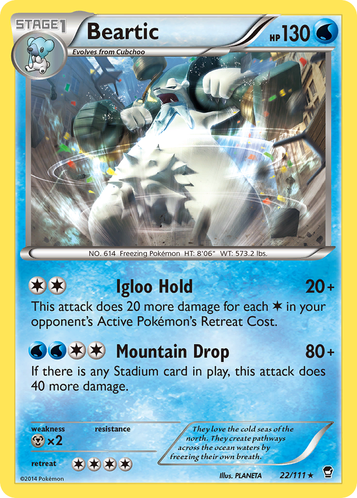 Beartic (22/111) [XY: Furious Fists] | Eastridge Sports Cards & Games