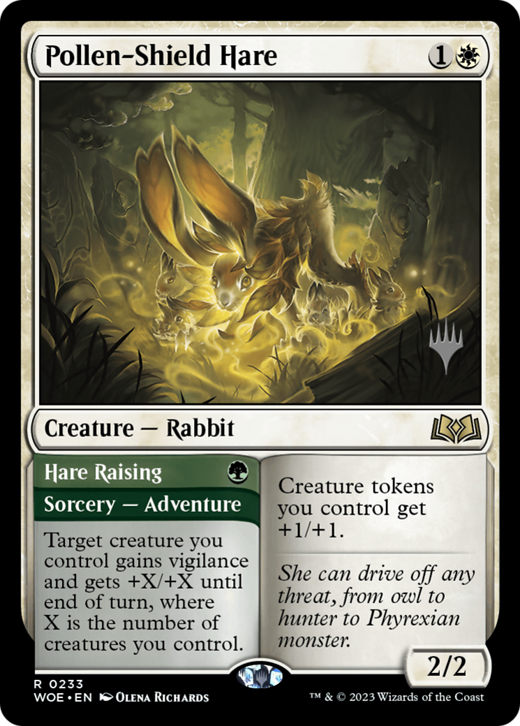 Pollen-Shield Hare // Hare Raising (Promo Pack) [Wilds of Eldraine Promos] | Eastridge Sports Cards & Games