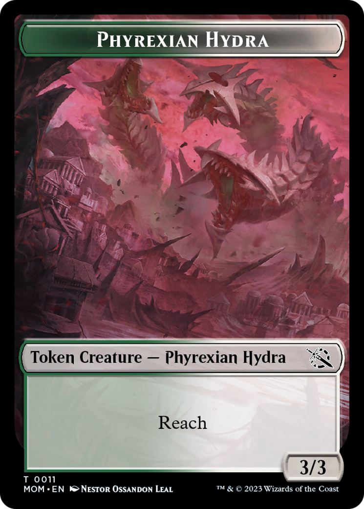 Treasure (21) // Phyrexian Hydra (11) Double-Sided Token [March of the Machine Tokens] | Eastridge Sports Cards & Games