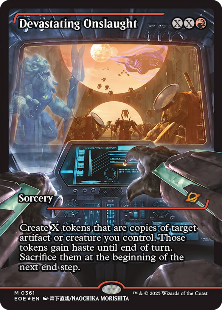 Devastating Onslaught (0361) (Showcase) [Edge of Eternities] | Eastridge Sports Cards & Games