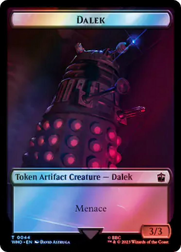 Dalek // Clue (0054) Double-Sided Token (Surge Foil) [Doctor Who Tokens] | Eastridge Sports Cards & Games