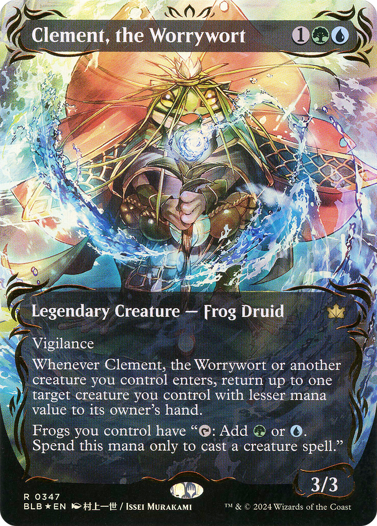 Clement, the Worrywort (Borderless) (Raised Foil) [Bloomburrow] | Eastridge Sports Cards & Games