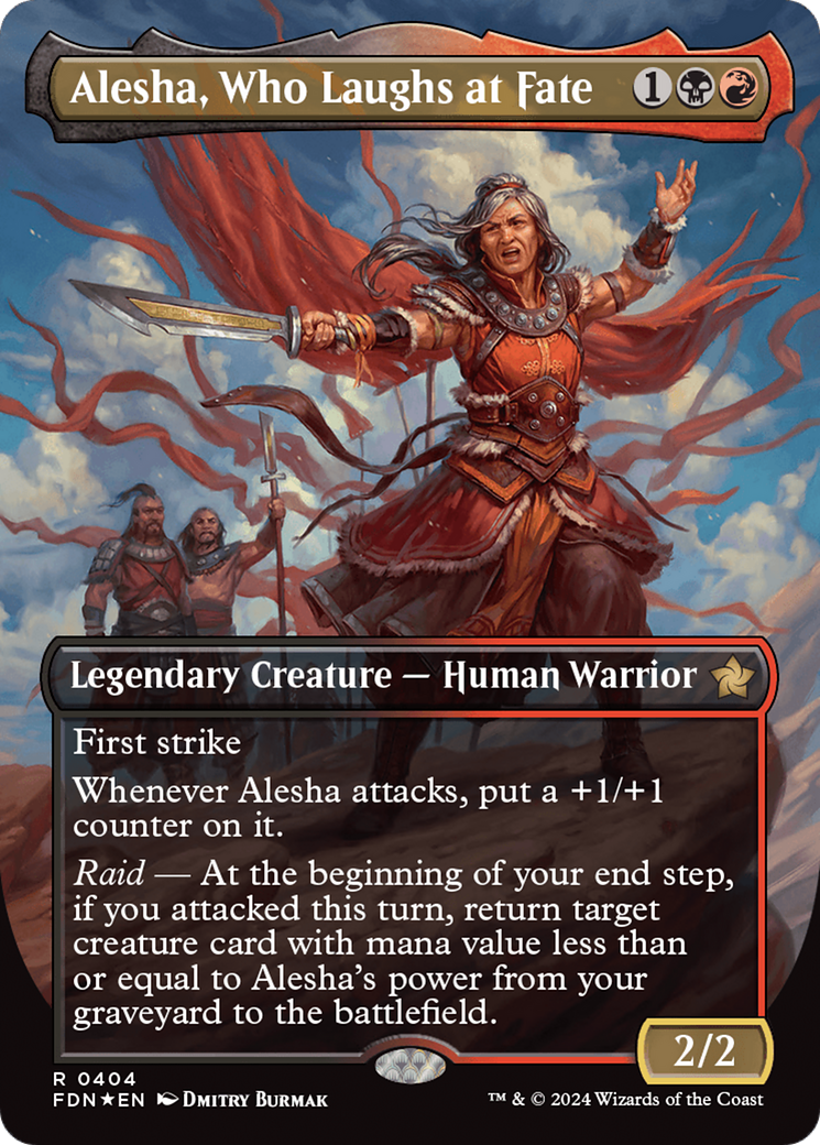 Alesha, Who Laughs at Fate (Borderless) (Mana Foil) [Foundations] | Eastridge Sports Cards & Games