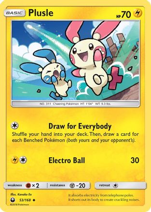 Plusle (53/168) [Sun & Moon: Celestial Storm] | Eastridge Sports Cards & Games