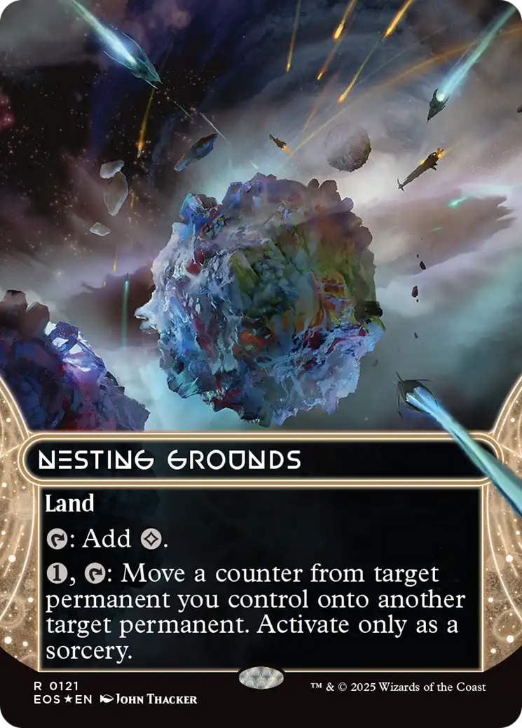 Nesting Grounds (0121) (Borderless) (Galaxy Foil) [Edge of Eternities: Stellar Sights] | Eastridge Sports Cards & Games