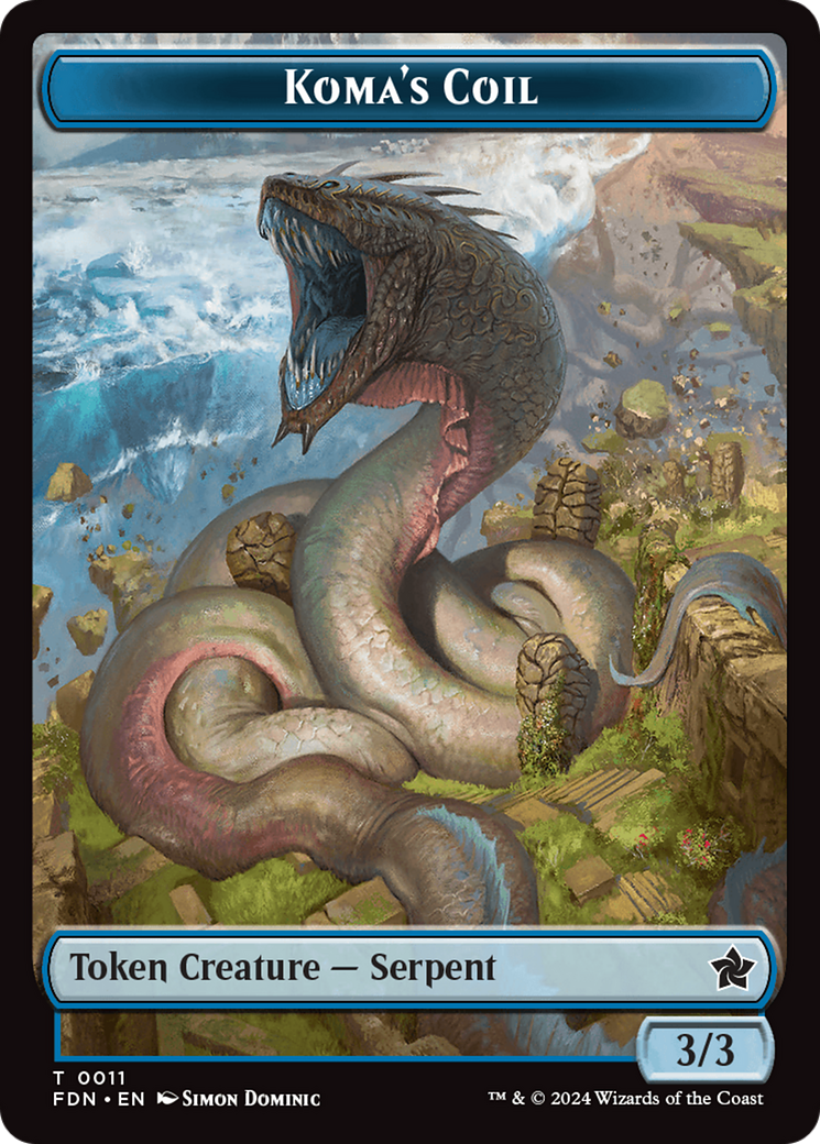 Scion of the Deep // Koma's Coil Doubled-Sided Token [Foundations Tokens] | Eastridge Sports Cards & Games