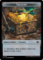 Treasure // Golem Double-Sided Token [Outlaws of Thunder Junction Tokens] | Eastridge Sports Cards & Games