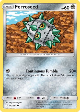 Ferroseed 102  SM  Team Up - Common