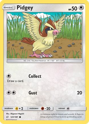 Pidgey (121) 121/181  - Reverse Holofoil SM  Team Up - Common