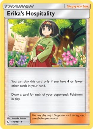 Erika's Hospitality (140/181) (Theme Deck Exclusive) [Sun & Moon: Team Up] | Eastridge Sports Cards & Games