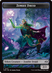 Zombie Druid // Treasure Double-Sided Token [Tarkir: Dragonstorm Tokens] | Eastridge Sports Cards & Games