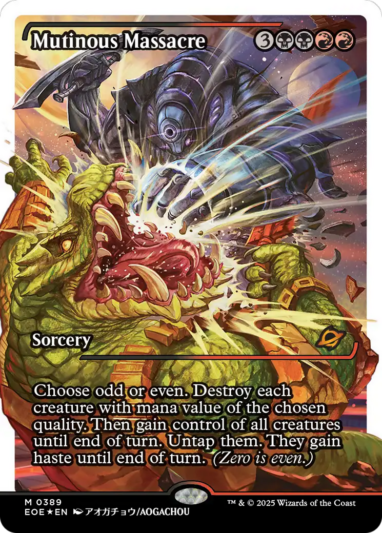 Mutinous Massacre (Showcase) (Fracture Foil) [Edge of Eternities] | Eastridge Sports Cards & Games